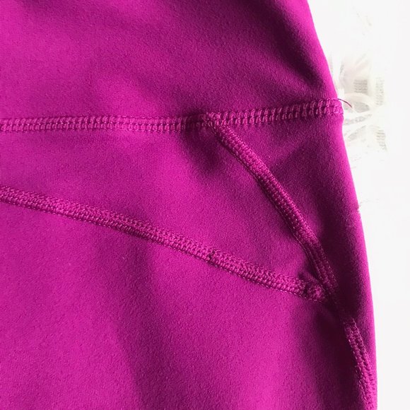 HYBA Cropped Magenta Purple Leggings Workout - Picture 6 of 7